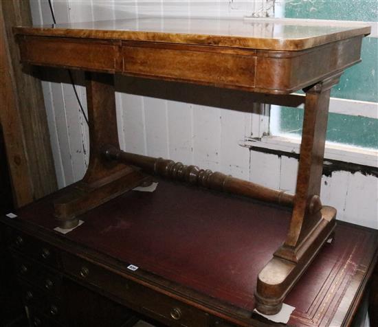 Birds eye maple library table